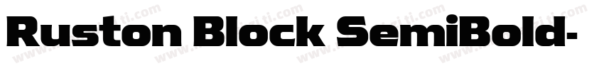 Ruston Block SemiBold字体转换